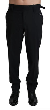 Dolce & Gabbana Black Wool Stretch Dress Trouser Pants -   -  Dolce & Gabbana.